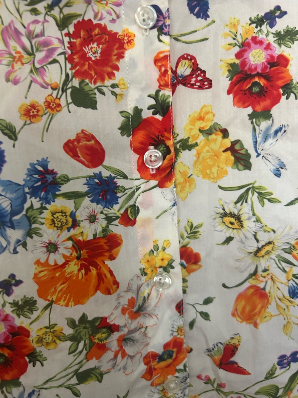 Orvis Women's White Floral Button-Up Shirt - Multi-Color - Picture 5 of 6